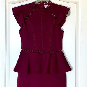 Bisou Bisou Dress - Burgundy